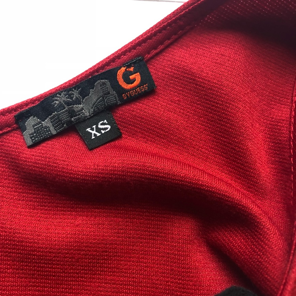 G by Guess SEXY Fitted Red Peplum Mini Dress - Picture 2 of 7